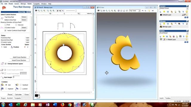 How to make 3d flower design in Artcam 2008 смотреть онлайн