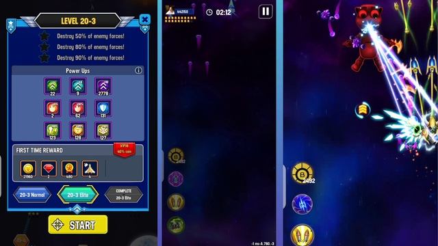 Galaxy Attack: Space Shooter | Campaign Mode | F2 Ship Odin Vs Mini Boss Level 20.3 | By Celarosh смотреть онлайн