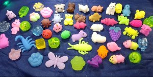 АСМРСквиши🥰Большая Распаковка 50 МИНИ СКВИШЕЙ🦧🦈🥕🐶🐙АСМРзвуки для вашего хорошего засыпания🫶🏻