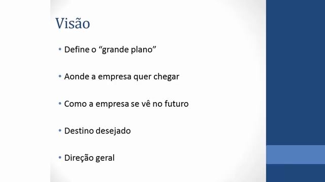 Planejamento - Negócio, missão, visão e valores смотреть онлайн