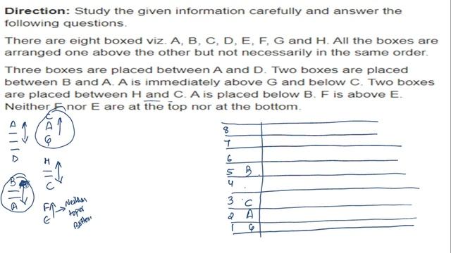 There are eight boxes viz A,B,C,D,E,F, G and H. All the boxes are arranged one above the other but смотреть онлайн