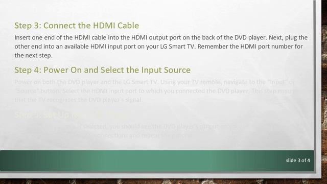 Connecting A DVD Player To An LG Smart TV
