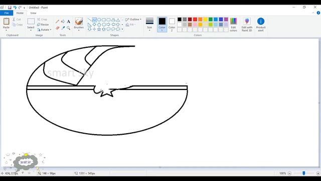 How to draw baby carriage || MS PAINT || smart sky смотреть онлайн