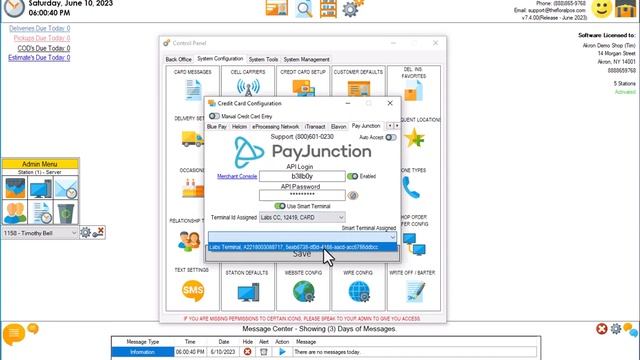 Pay Junction Smart Terminal Setup inside of The Floral POS смотреть онлайн