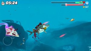 Hungry Shark World - Megalodon vs New Colossal Squid BOSS 🦑