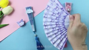 Симпатичный бумажный мини-веер! Как просто сделать веер! Простые поделки из бумаги своими руками!