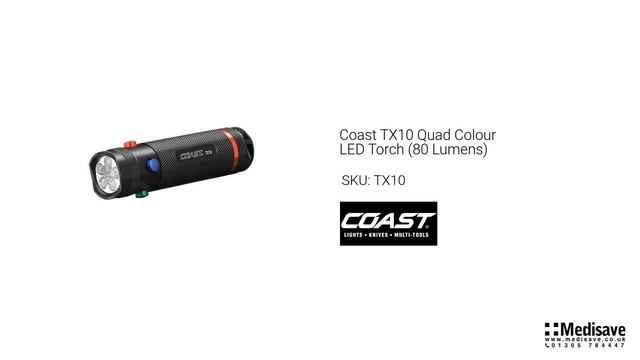 Coast TX10 Quad Colour LED Torch 80 Lumens TX10 смотреть онлайн