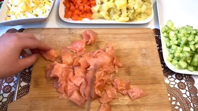 Salade de saumon || recette russe olivier смотреть онлайн