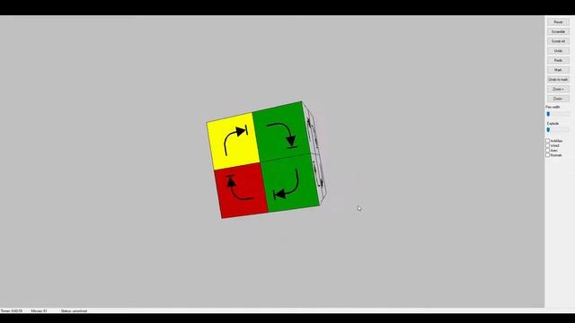 Irreversible Cube 2x2 Solve смотреть онлайн