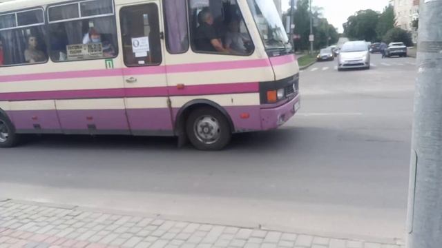 БАЗ-А079.23 "Мальва" АС3446ВН рейсом Львів-Гаївка смотреть онлайн
