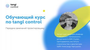 [Курс «Tangl Control»] Передача замечаний проектировщику