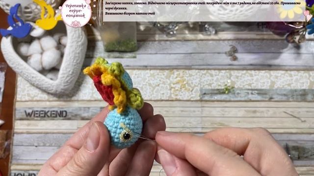 Брелки-підвіски гачком: черепашка сердечко-соняшник,черепашка-бавовна_майстер клас_Crochet keychain смотреть онлайн