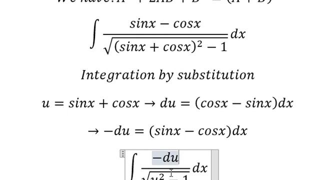Calculus Help: Integral ∫ (sinx-cosx)/√(sin(2x)) dx - Integration by substitution - Techniques смотреть онлайн