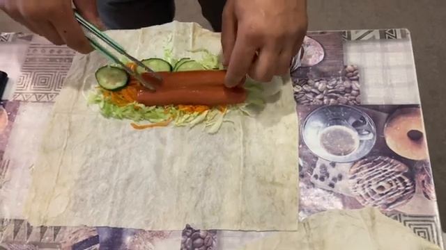 Хот-дог в лаваше пошаговый рецепт