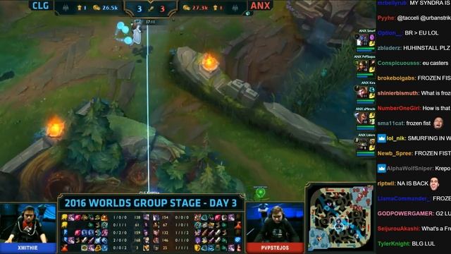 CLG vs ANX | 2016 Worlds - Group Stage Day 3 | Twitch VOD with Chat смотреть онлайн