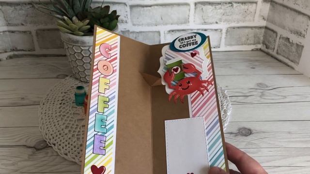 Crabby 'til Coffee Pop Up Card смотреть онлайн