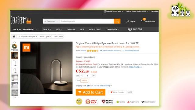 WOW!!!Schönste LED Lampe! Original Xiaomi Philips Eyecare Smart Lamp 2 für nur 52,18 смотреть онлайн