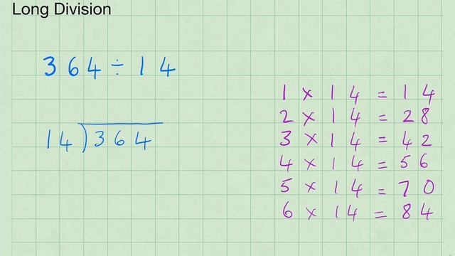 Long Division 364 ÷ 14 смотреть онлайн