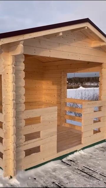 Беседка из мини-бруса