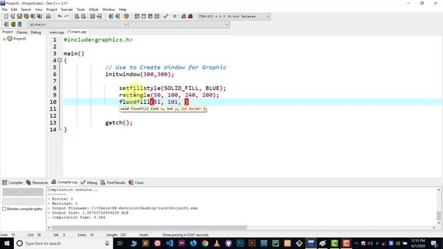 How to Fill color in Rectangle Using C/C++ Graphics | Graphics in C/C++ смотреть онлайн