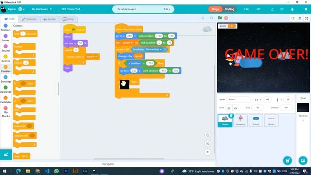 Scratch 3/Creating Space shooting game in Scratch with Aydin смотреть онлайн