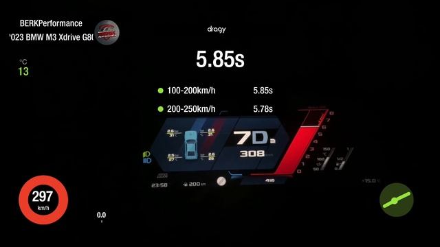 680HP & 850NM BMW M3 G80 100-200 IN 5.8S AND TOP SPEED RUN 331KPH / 206MPH смотреть онлайн