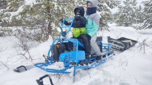 Снегоход Альбатрос небольшие испытания!