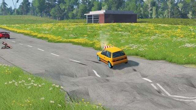 Cars vs Numerous Mini Potholes - BeamNG.Drive смотреть онлайн