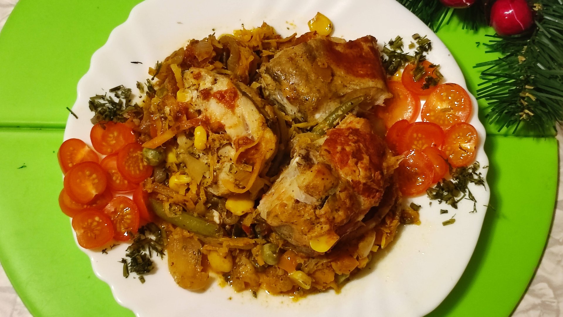 СуперКухня! Ужин в одной сковороде. Рыба с хрустящей корочкой с овощами. Диетическое, вкусное! смотреть онлайн