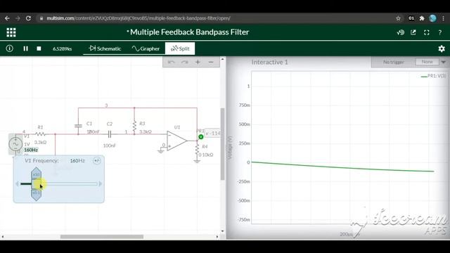 Multiple Feedback Bandpass Filter with OPAMP | Circuit & PCB in Kicad , Simulation using Multisim смотреть онлайн