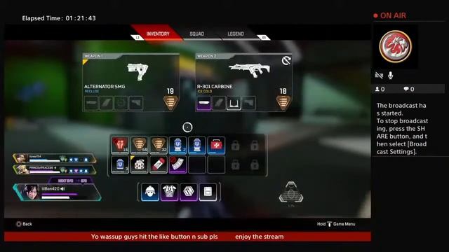lilBam420's Live PS4 Broadcast come join the squad for sum apex смотреть онлайн