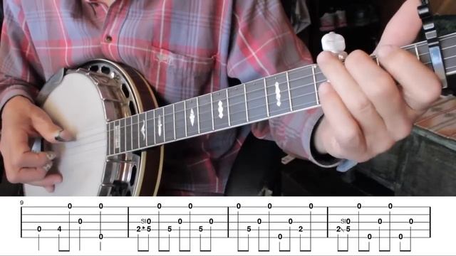 Bluegrass Banjo Lesson 36 - How To Play Cripple Creek Backup