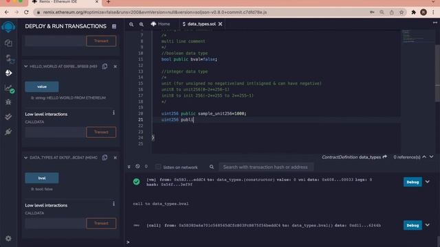 Solidity/Smart Contract Development Complete Tutorial |Data Types In Solidity|Tutorial:4 смотреть онлайн