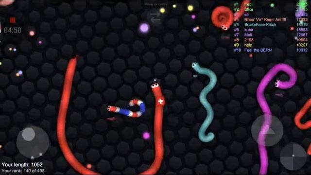 Самый большой червяк в игре slither.io смотреть онлайн