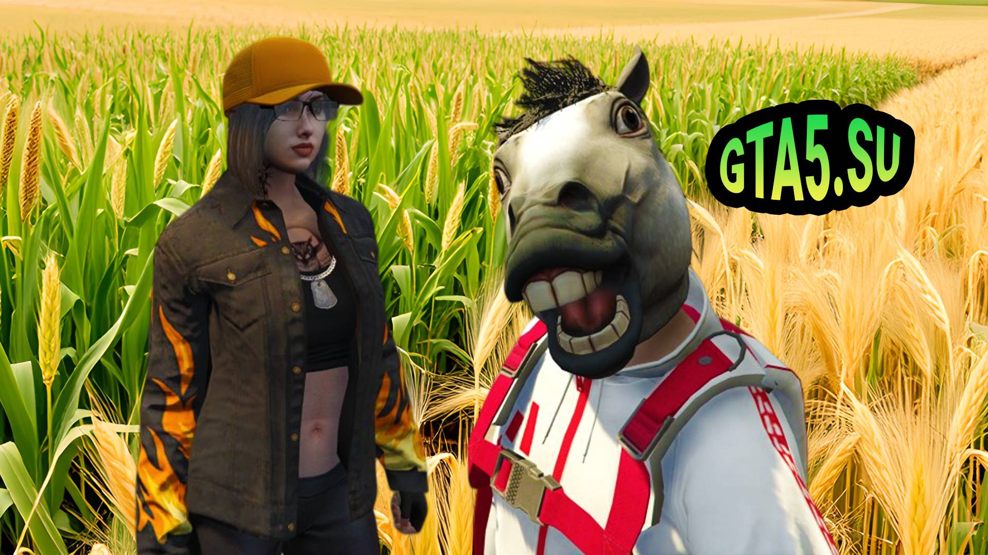 Колхозница с конем в GTA Online фермерские будни ГТА 5 смотреть онлайн