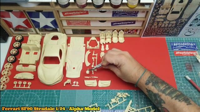 ALPHA MODEL - 1/24 SCALE MODEL CAR KIT Ferrari SF90 Stradale - UNBOXING@GPmodelingChannel смотреть онлайн