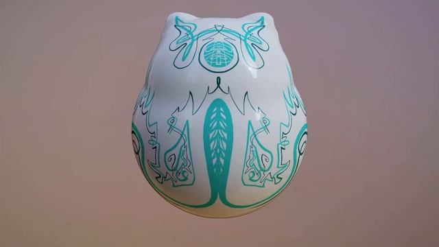 3D porcelain cat - China Green - render étude #3 смотреть онлайн