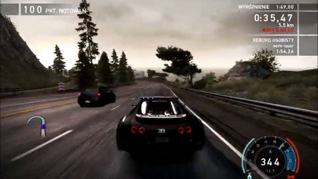 Need For Speed Hot Pursuit cop gameplay - Bugatti Veyron 16,4 смотреть онлайн