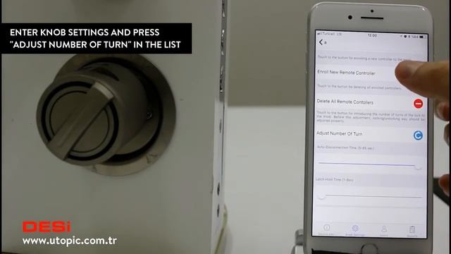 Smart Lock Utopic R How to adjust the number of turns for your lock смотреть онлайн