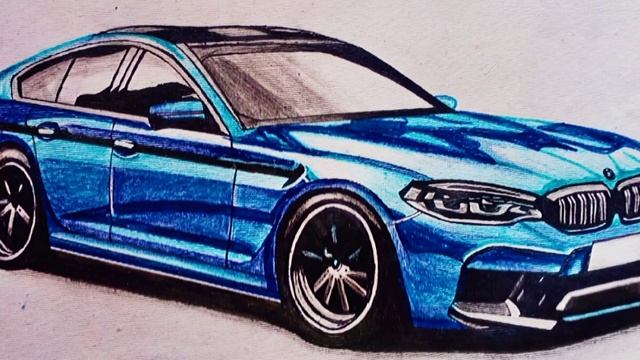 (❤️DRAWING❤️)of bmw M5 F90 car #like and subscribe# смотреть онлайн