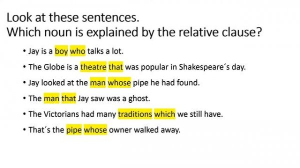 Defining Relative Clauses