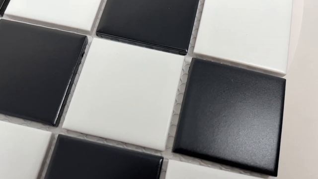 Black & White Checkered Square2 Matte Porcelain Mosaic Tile смотреть онлайн