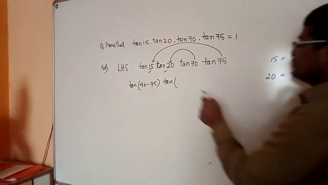 Prove that tan15 tan 20 tan 70 tan75= 1 смотреть онлайн