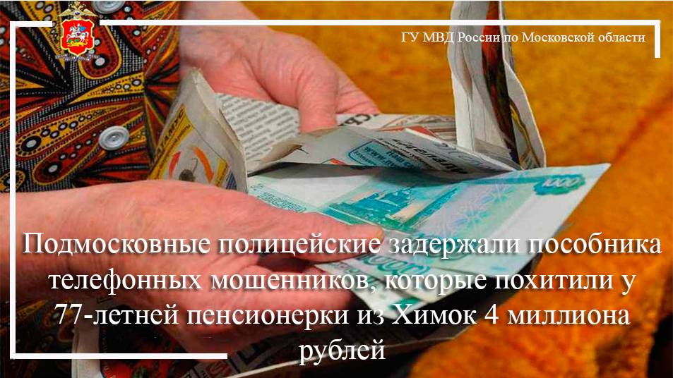 Полицейские задержали пособника телефонных мошенников, которые похитили у пенсионерки 4 миллиона смотреть онлайн
