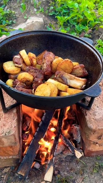 Пища богов на рыбалке  #2024 #beautiful #russia #fishing #рыбалка #еда #cooking #asmr  #природа