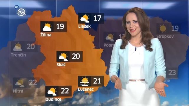 Lenka Vavrinčíková Slovakia Weather Presenter 3 April 2016 смотреть онлайн