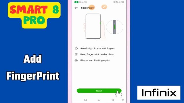 Infinix Smart 8 Pro Set Fingerprint Lock || Finger lock смотреть онлайн