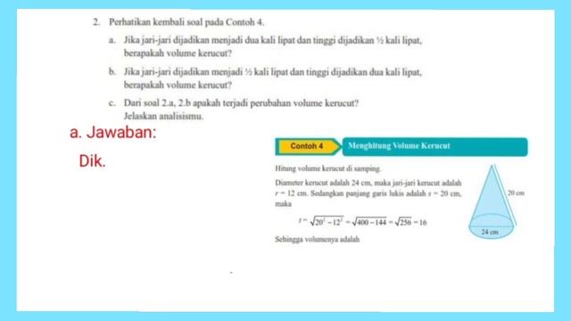 Jawaban Ayo kita tinjau ulang hal.293 || Matematika kelas 9 || bab 5 Bangun ruang @GUcilchaNEL1964 смотреть онлайн