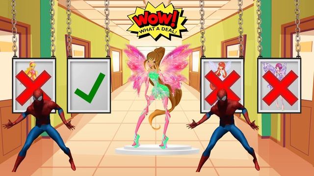 Find Hero Winx Stella, Flora, Bloom, Tecna | Wrong Heads Heroes Costumes смотреть онлайн