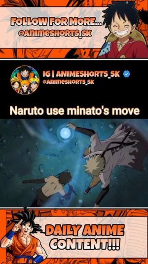 Naruto use minato's move 🌌⚡🌌 | #shorts #naruto #narutoshippuden #narutoshorts